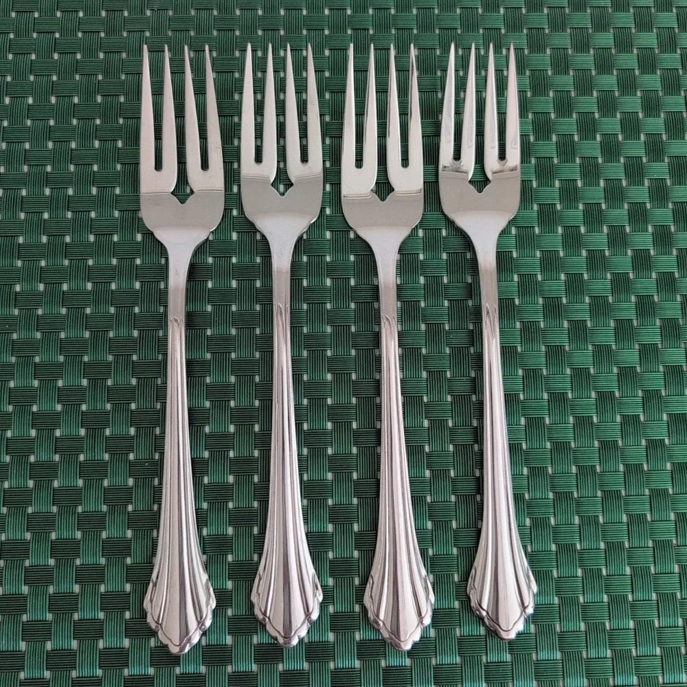 Oneida CLARETTE Salad Forks Set Lot of 4 Community Betty Crocker Stainless USA